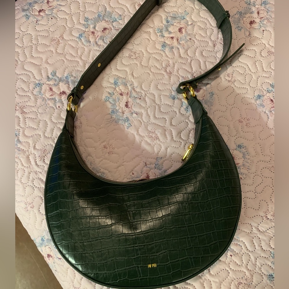 JW PEI green saddle bag